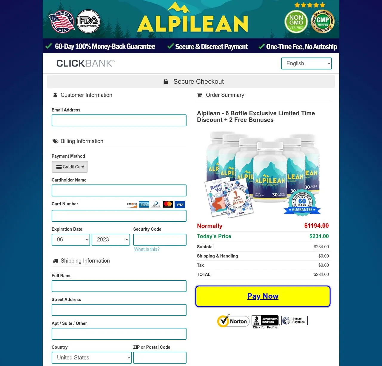 Alpilean - Order Page